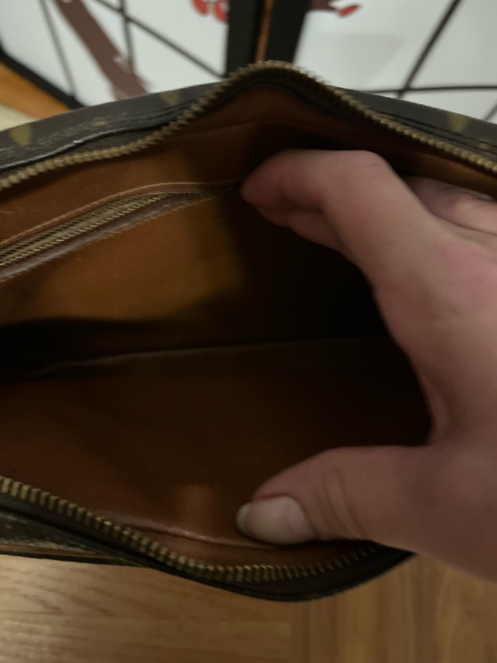 Louis Vuitton Brown Monogram Canvas Toiletry Pouch with Tan Trim - Picture 3 of 8